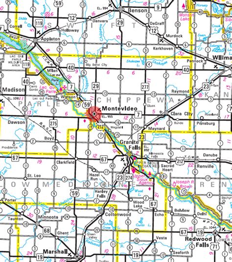 directions to montevideo mn.